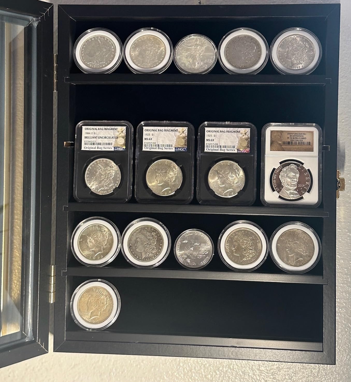 Large Military Challenge Coin Display case for Badges & Ribbons Black customer photo 1