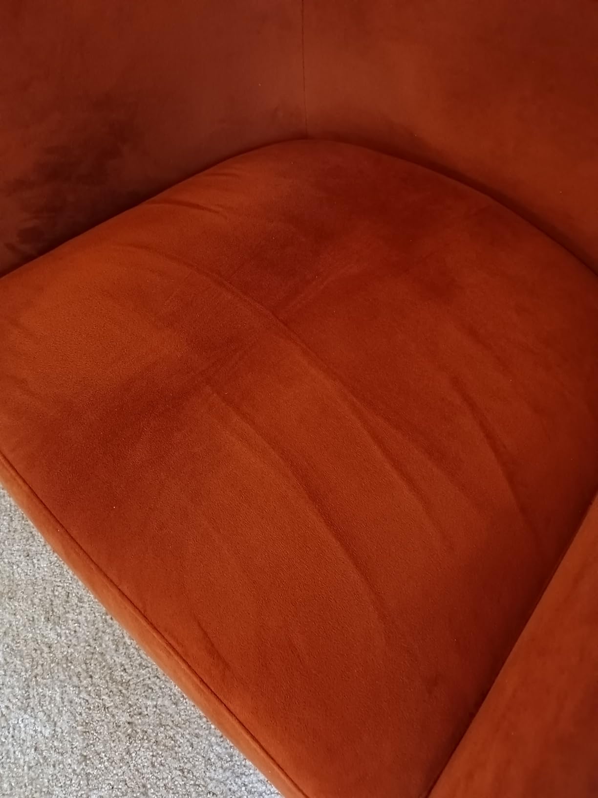 CHITA Swivel Accent Chair, FSC Wood Frame, Fully Assembled, Flax Beige customer photo 1