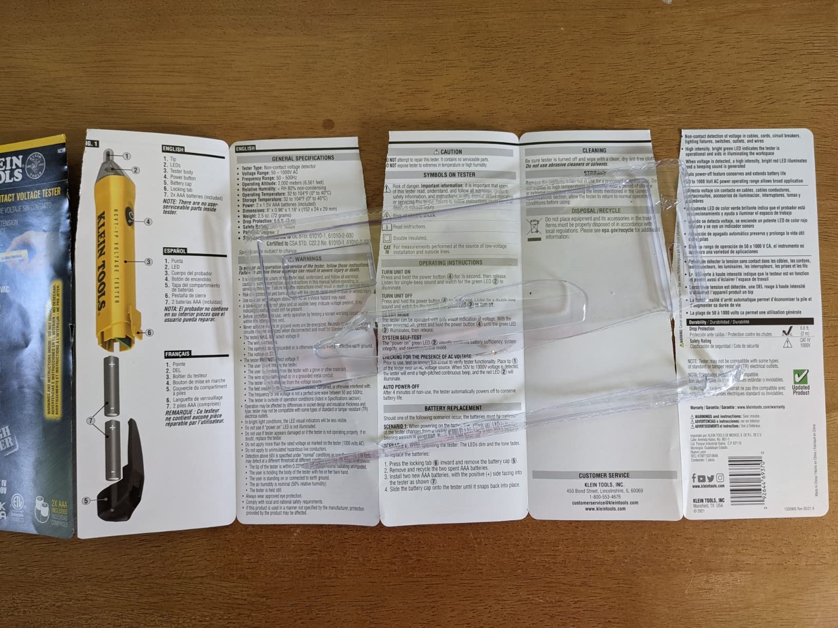 Klein Tools NCVT1P Voltage Tester, Non-Contact Low Voltage Tester Pen, 50V to 1000V AC, Audible and Flashing LED Alarms, Pocket Clip customer photo 1