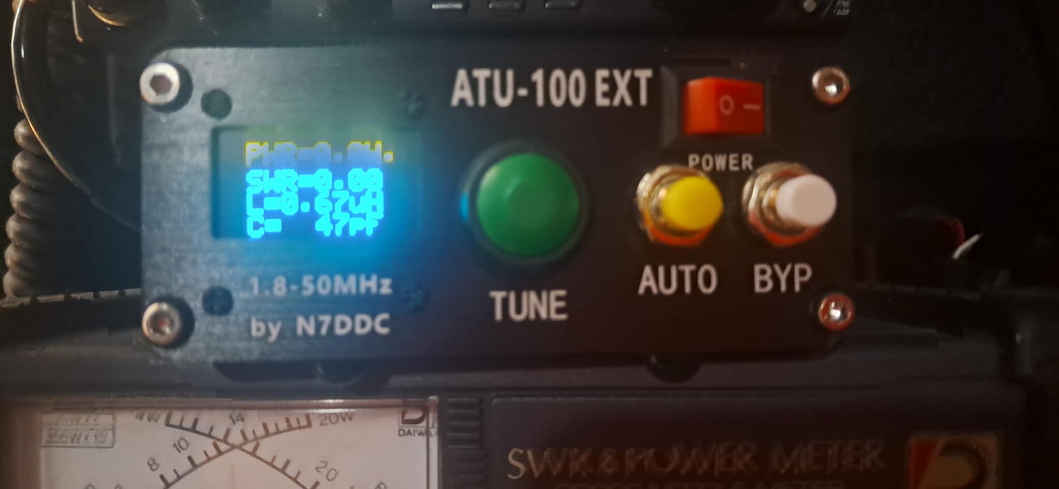 Malahit ATU-100 EXT Antenna Tuner 1.8-50MHz atu100 by N7DDC 7x7 0.96 Inch OLED 3.2 Firmware Programmed with Housing Assembled Machine with USB Cable（No Battery） Compatible with Radio Antenna customer photo 2