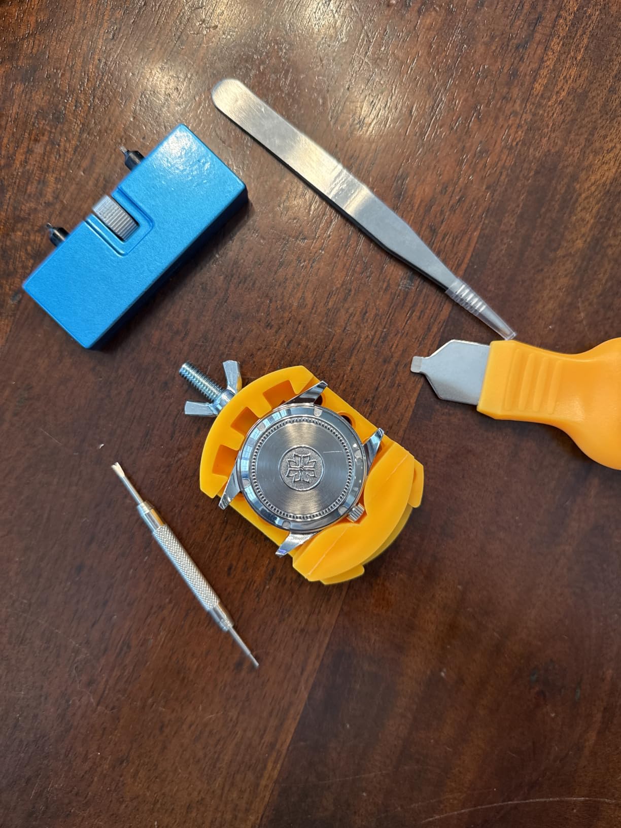 JOREST Watch Battery Replacement Kit, Watch Repair Screwdriver, Watch Band Replacement tool, Watch Wrench Back Remover, Watch Case Opener, Watch Back Remover Holder, Spring bar, Tweezers customer photo 1