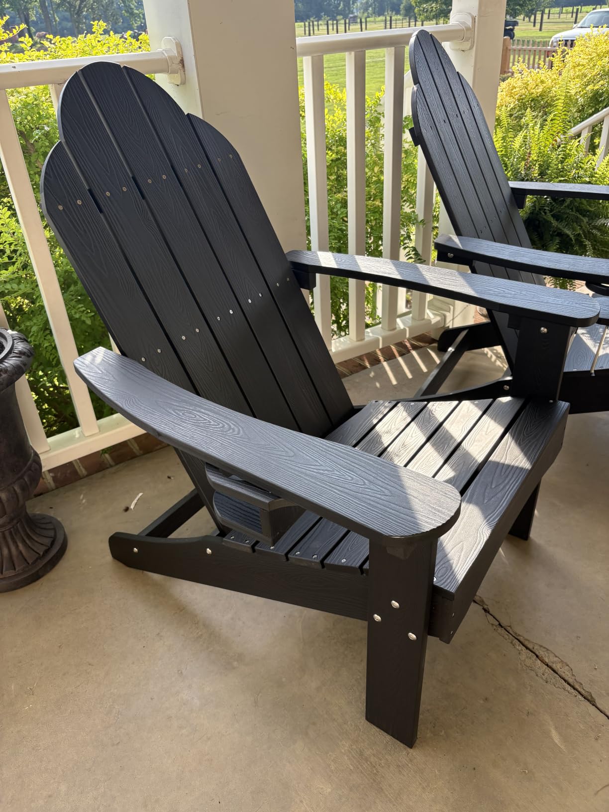 LUE BONA HDPS Outdoor Adirondack Chair, Cup Holder, Set of 4, Black customer photo 1