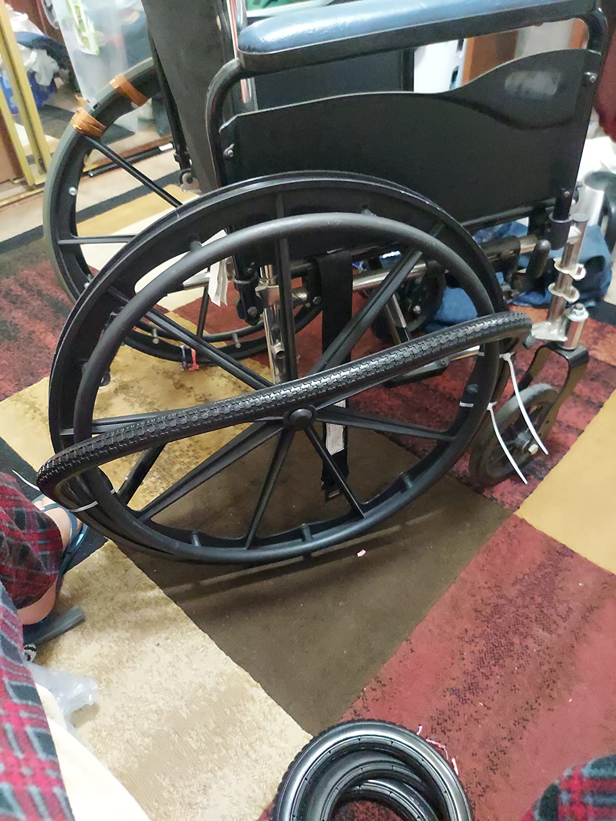Wheelchair Solid Tires 1 Pair 24x1 3/8