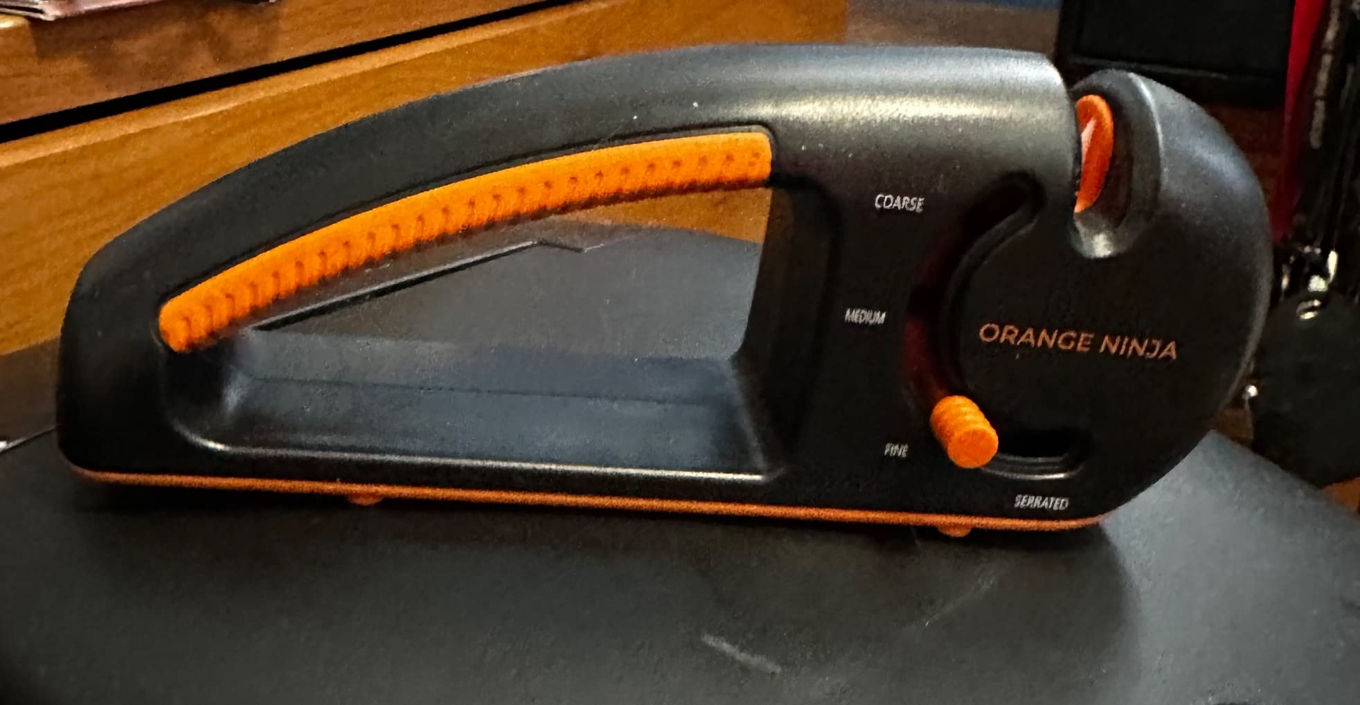 Orange Ninja Serrated & Kitchen Knife Sharpener – 4-Stage Sharpening Tool customer photo 1