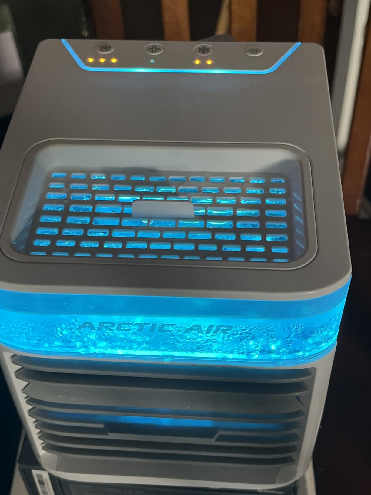Arctic Air Pure Chill 2.0 Evaporative Air Cooler by Ontel - Powerful, Quiet, Lightweight and Portable Space Cooler with Hydro-Chill Technology For Bedroom, Office, Living Room & More,Blue customer photo 1