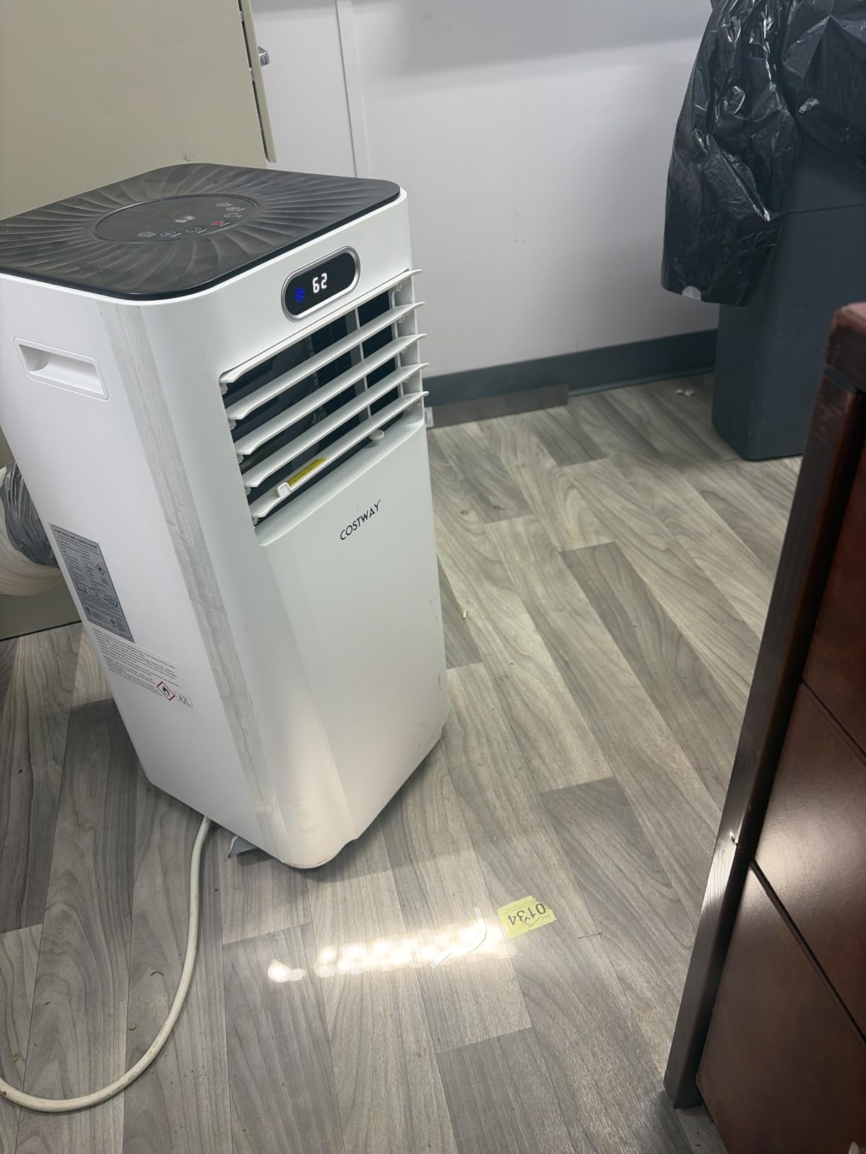 COSTWAY Portable Air Conditioner, 10000BTU Air Cooler with Drying, Fan, Sleep Mode, 24H Timer Function, Remote Control, Cools Room up to 350 Sq. ft, for Home & Office Use, Window Kit Included, White customer photo 1