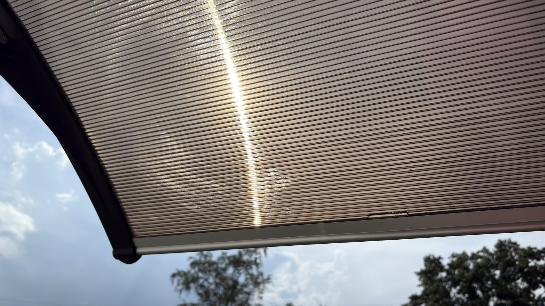 Outvita Window Awnings for Doors Canopy 40''x35.4'', Polycarbonate Cover Front Door Outdoor Patio Awning Canopy UV Rain Snow Sunlight Protection Hollow Sheet, Brown Board & Black Bracket, AL-YP-0338 customer photo 1