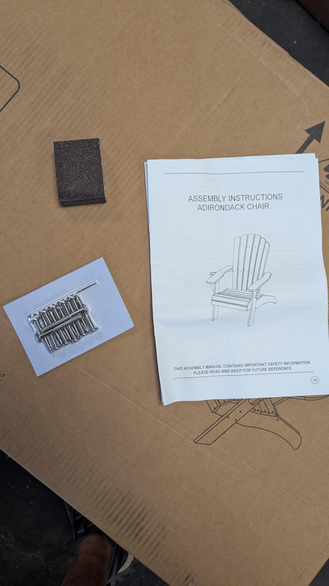 Psilvam Modern Adirondack Chairs Set of 4, Dark Brown customer photo 1