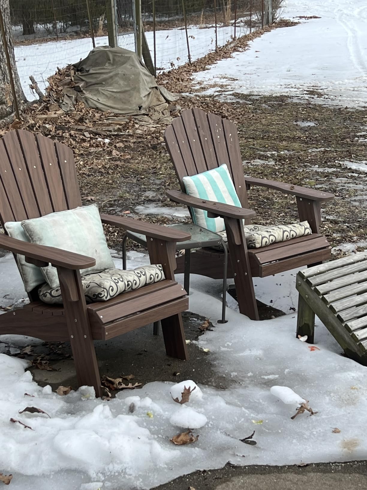 Psilvam Modern Adirondack Chairs Set of 4, Dark Brown customer photo 2