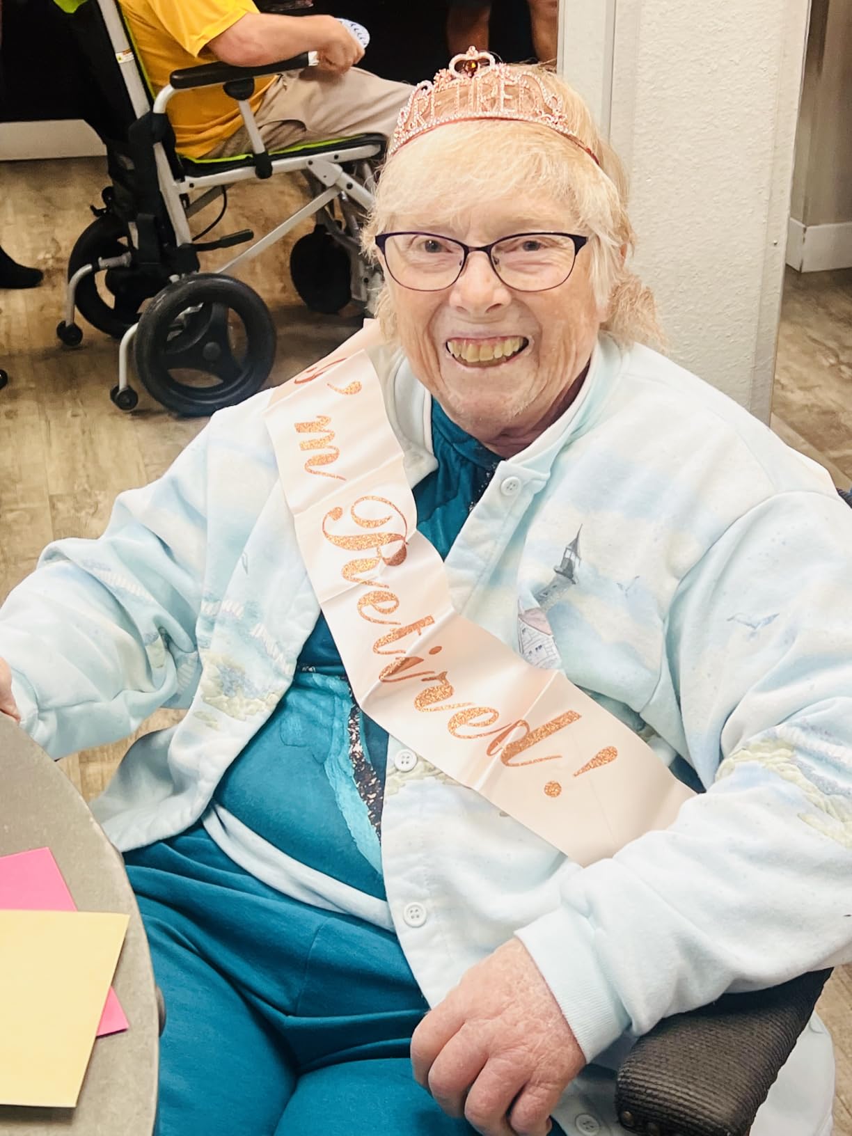 JETKONG Retirement Party Decorations Retired Tiara/Crown, Retired Sash for Women Retirement Gifts, Retirement Party Supplies, Gifts, Favors (Rose Gold) customer photo 2