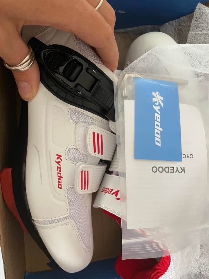 Kyedoo Womens Cycling Shoes Compatible with Peloton Bike customer photo 2