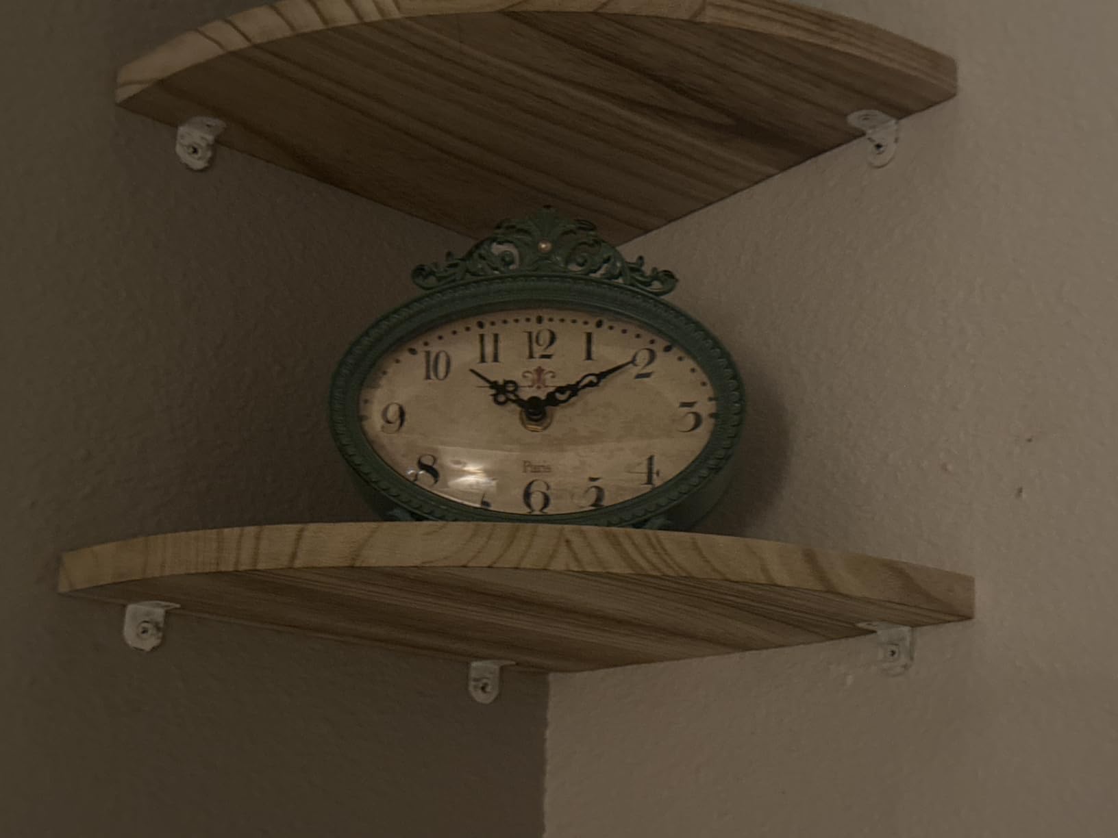 Creative Co-Op Distressed Pewter Mantel Clock, Gold Finish customer photo 2