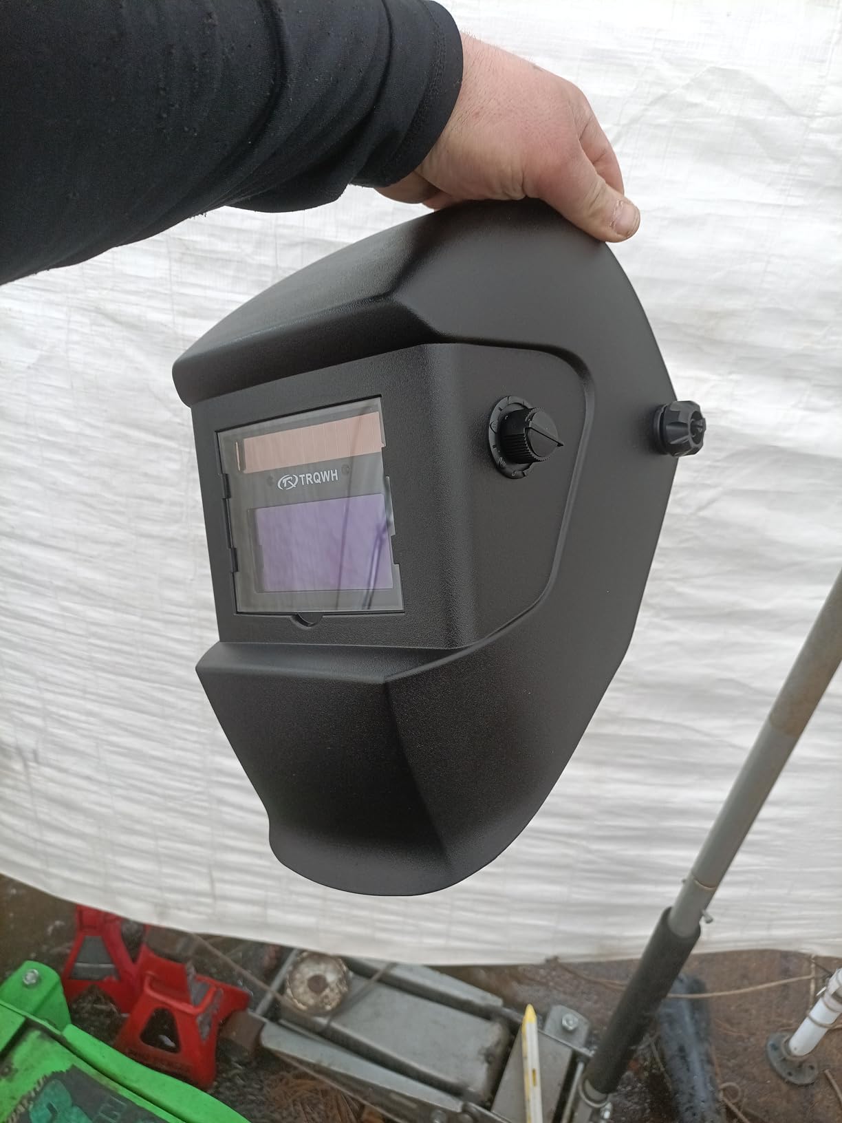 TRQWH Welding Helmet with Light True Color Auto Darkening Welding Helmets for Men Solar Powered Welding Hood with 2 Arc Sensor Wide Shade 4/9-13 for TIG MIG ARC Cool Welder Mask customer photo 1