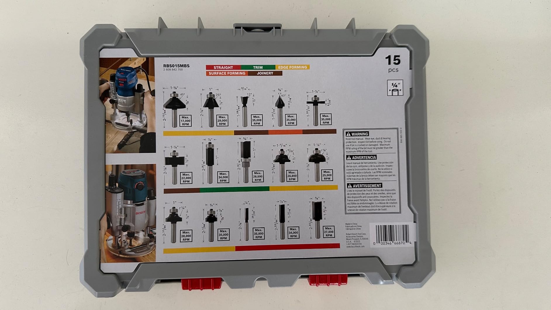 BOSCH RBS015MBS 15-Piece Carbide-Tipped Wood Router Bits Set customer photo 1
