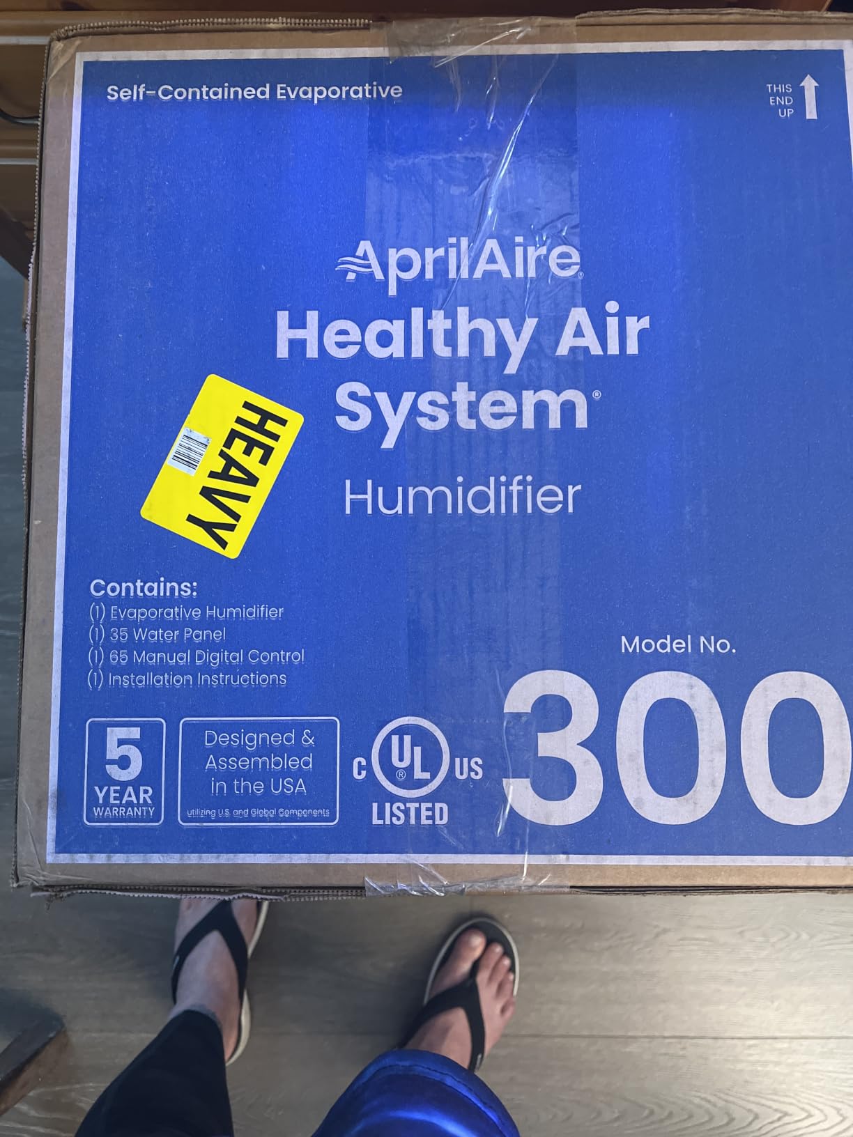 AprilAire 300 Self-Contained Fan Powered Whole-House Humidifier, for Homes with Ducted Forced Air Furnace Systems, Boilers, Mini-Splits, Radiant Heat, and Other Ductless Systems up to 3,900 Sq. Ft. customer photo 2