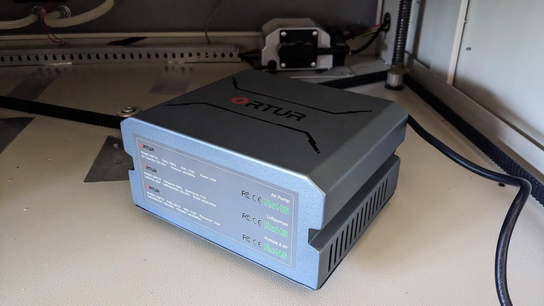ORTUR Air Assist for Laser Cutter, Powerful 0-50L/min Air Assist Pump for ORTUR Laser Master 3 and Laser Master 2 Pro LF, Laser Module Protection, Fast and Deep Cutting customer photo 2