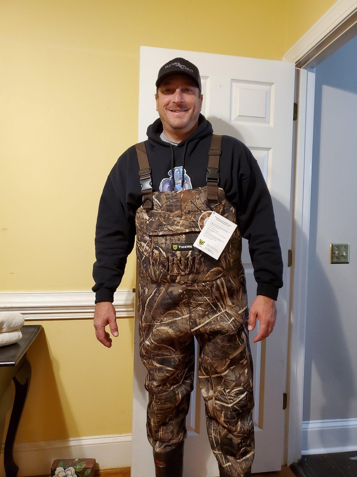 TIDEWE Chest Hunting Waders for Men, Waterproof Neoprene Waders customer photo 2