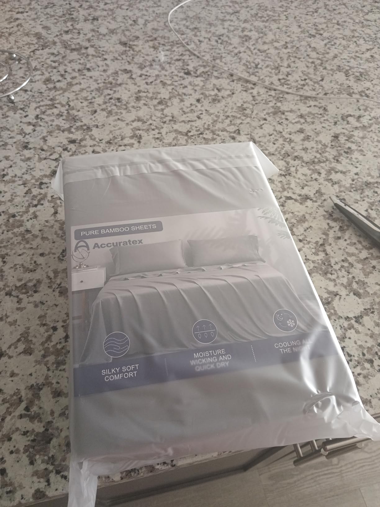 ACCURATEX Cooling Sheets for Hot Sleepers, Queen Size, Grey customer photo 1