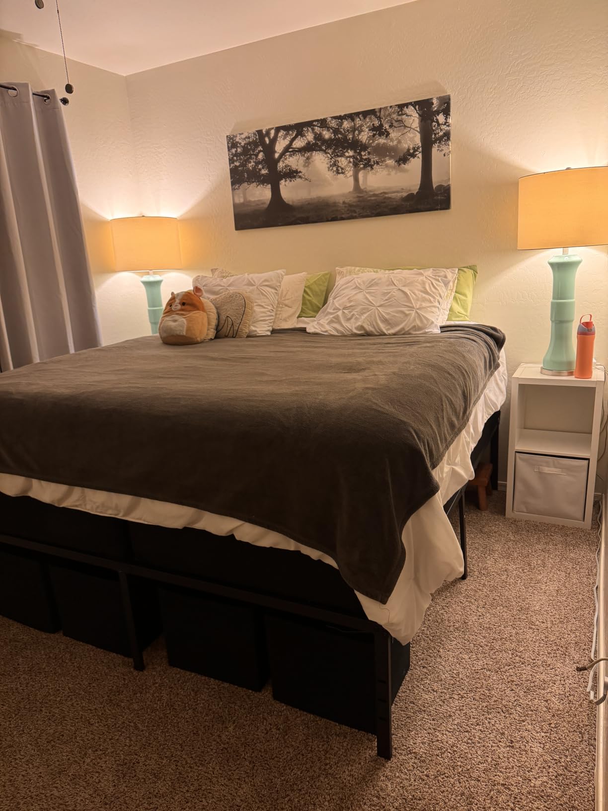 NEW JETO Metal Bed Frame,Queen Size Bed Frame with Storage Space,18 Inch customer photo 1