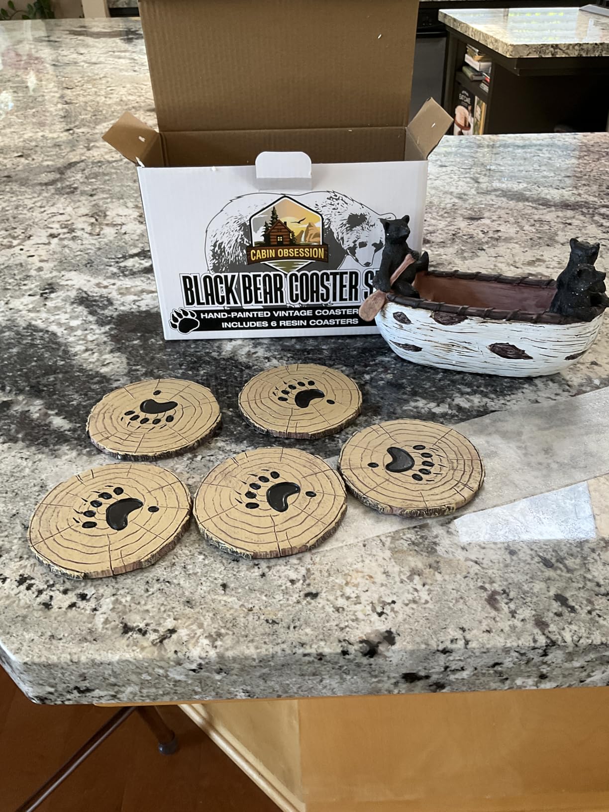 Deer Antlers Coaster Set of 6 – Handcrafted Deer Antler Decor and Man Cave Gifts for Men - 6 Full Size Deer Antlers Coasters for Man Cave Décor customer photo 2