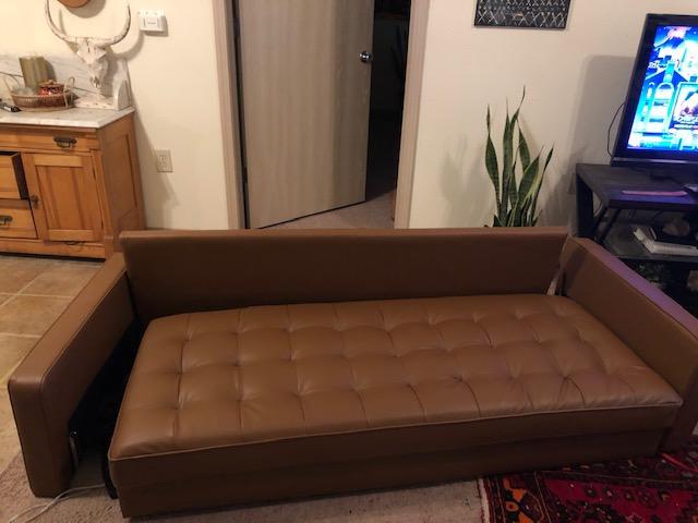 Container Furniture Faux Leather Sofa for the Modern Living Room with Removable Cushions and Solid Wood Legs, Luxury Style Button-Tufted Couch, 69.68