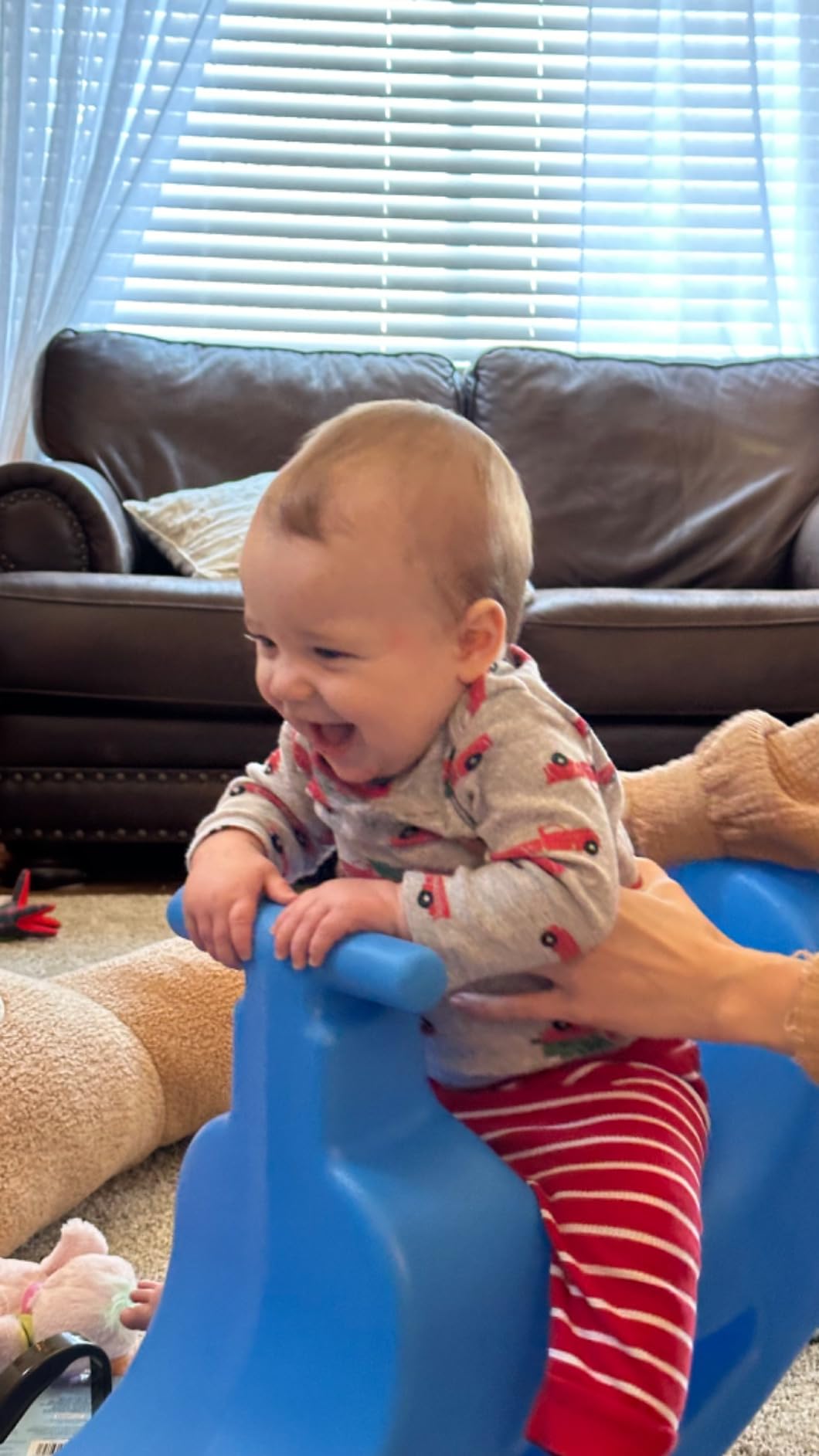 Simplay3 Up and Down Teeter Totter Seesaw - Rocking Fun for Two Toddlers or Kids Ages 18 Months to 5 Yrs- Sapphire, Made in USA customer photo 1