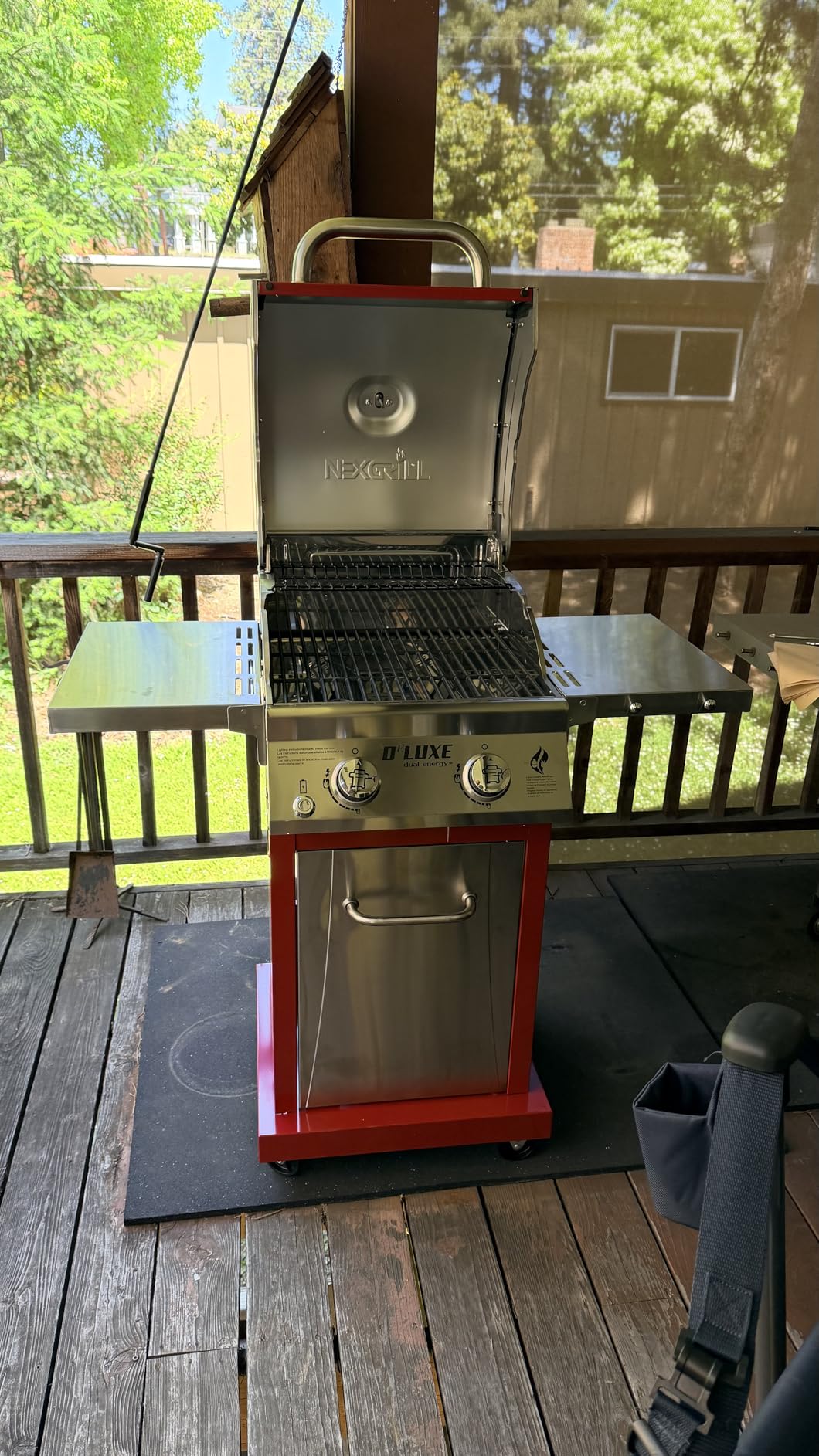 Nexgrill Deluxe 2 Burner Gas Grill, Compact with Foldable Shelves in Red customer photo 1