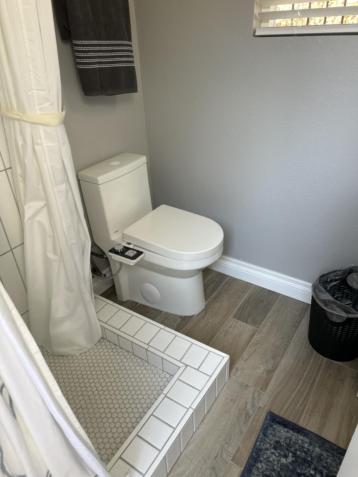 DeerValley Compact One Piece Toilet Standard Seat Height for Small Bathroom Dual Flush 1.1/1.6 GPF Powerful and Quiet 10'' Rough-In Skirted Toilet customer photo 2