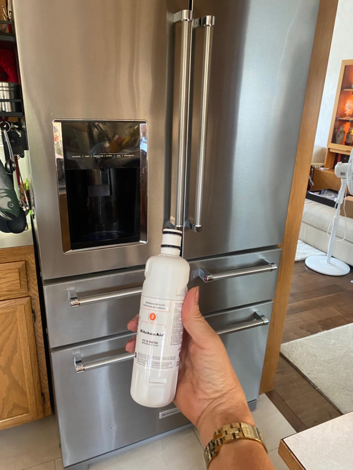 KitchenAid Refrigerator Ice & Water Filter 2 KAD2RXD1, Single-Pack | Genuine Filter, NSF Certified to Reduce 28 Contaminants Including Lead, Pesticides & Pharmaceuticals, Replace Every 6 Months customer photo 1