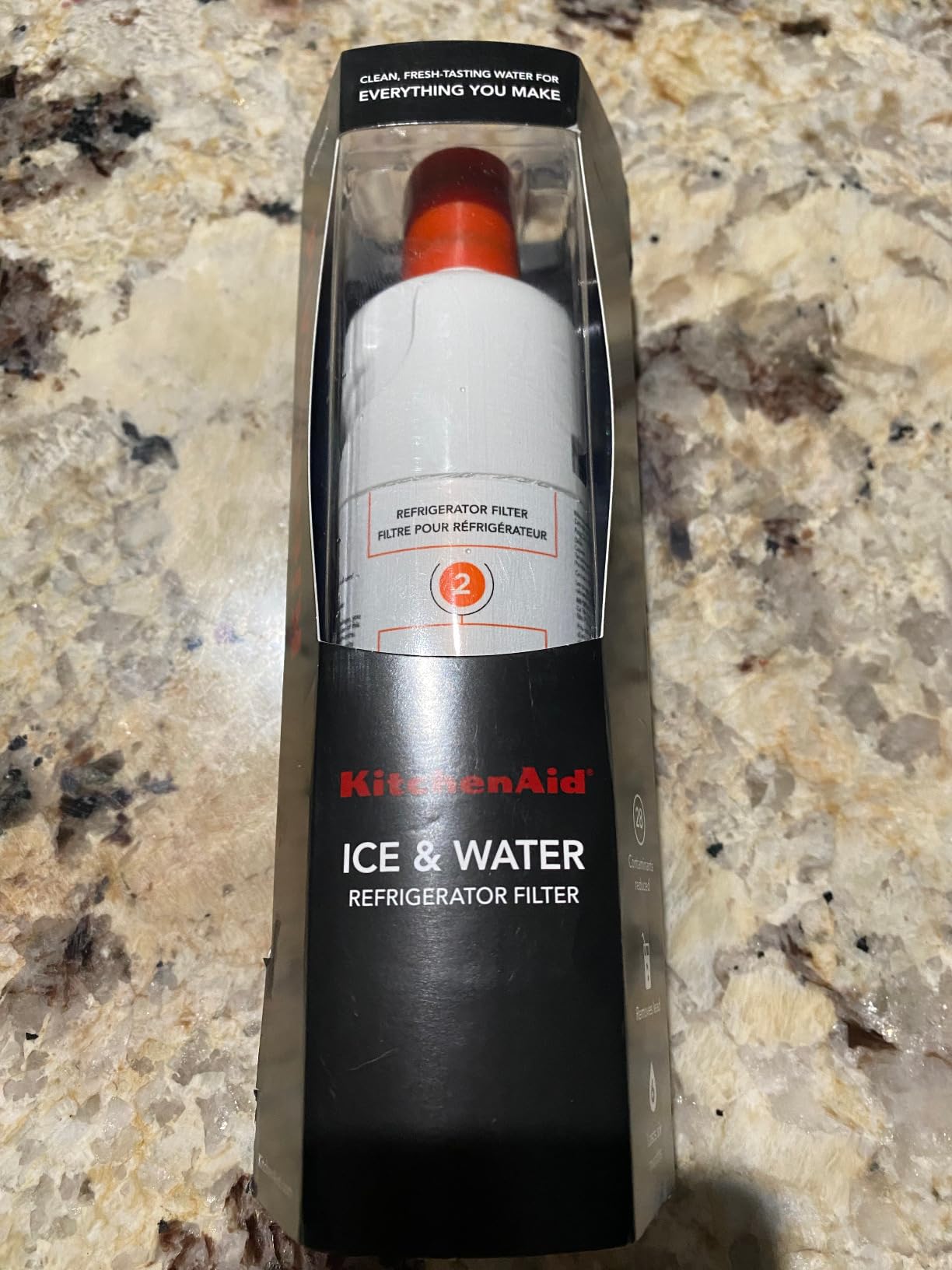 KitchenAid Refrigerator Ice & Water Filter 2 KAD2RXD1, Single-Pack | Genuine Filter, NSF Certified to Reduce 28 Contaminants Including Lead, Pesticides & Pharmaceuticals, Replace Every 6 Months customer photo 2