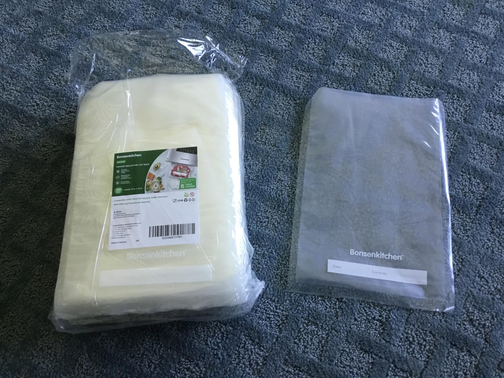 Bonsenkitchen Precut Vacuum Sealer Bags 200 Quart 8