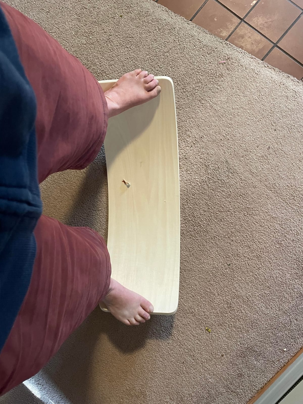 Gentle Monster Wooden Wobble Balance Board, 35 Inch Rocker Board Natural Wood, Open Ended Learning Toy, Yoga Curvy Board for Classroom & Office Adult customer photo 1