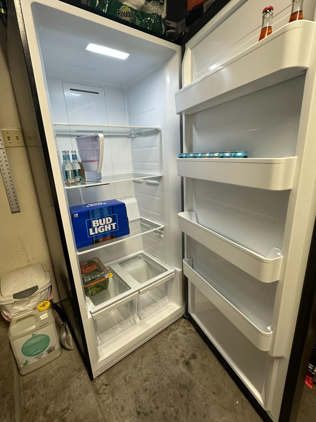 KoolMore 21 cu. ft. Upright Convertible Freezer/Refrigerator, 2-in-1 Appliance, Great Storage for Fresh or Frozen Food and Drinks, Clear Shelves and Drawers [Silver] (KM-RUF-21S) customer photo 1