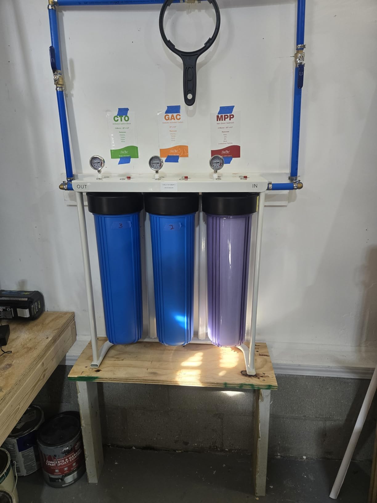 SimPure Whole House Water Filter System 3-Stage 20
