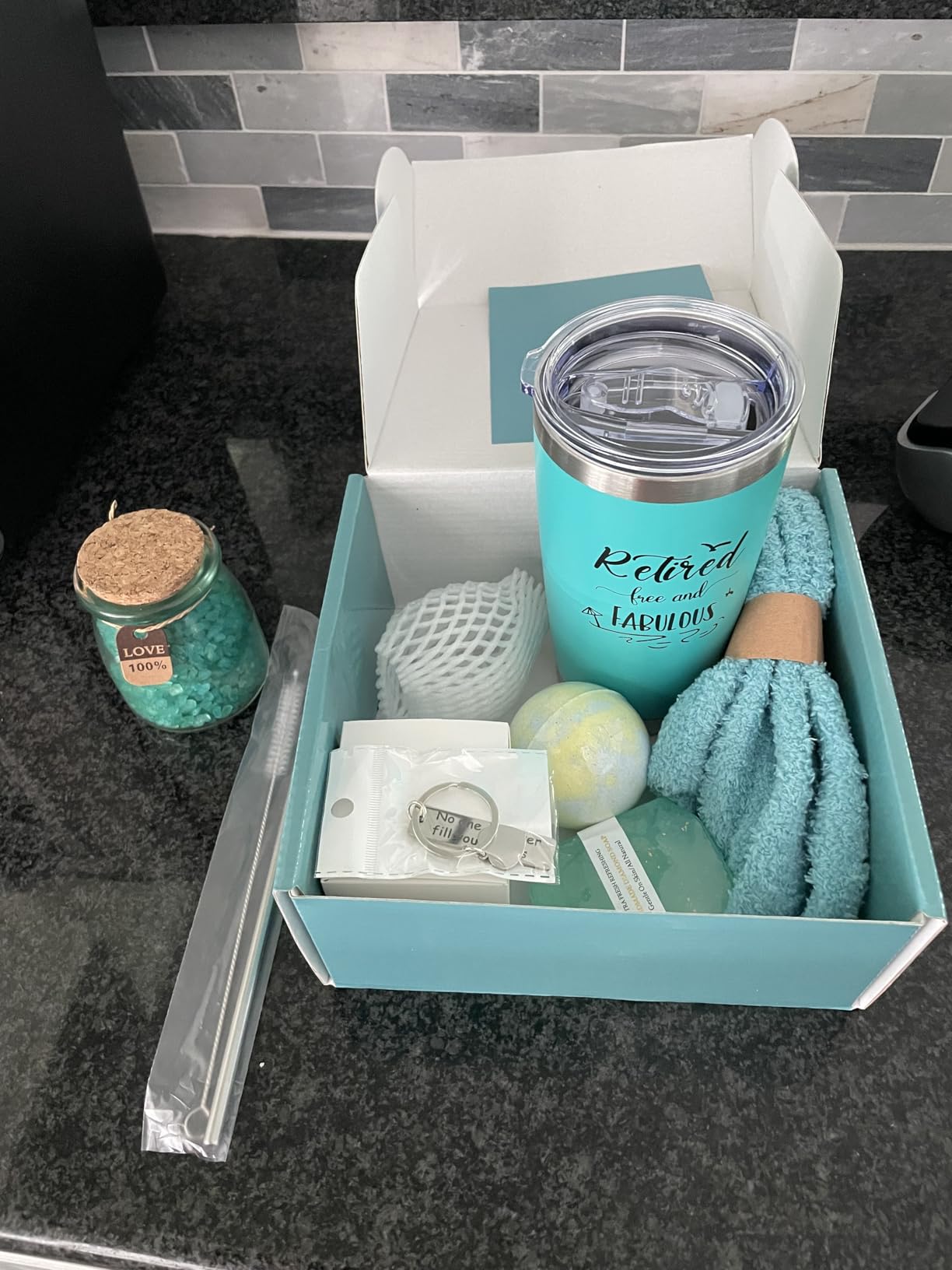 Retirement Gifts for Woman 2026, Happy Cool Retirement Gifts for Women Coworker, Teacher, Boss, Nurse, Friends, Mom, Retirees, Retired Free and Fabulous Funny Spa Gift Basket, 8 pcs customer photo 2