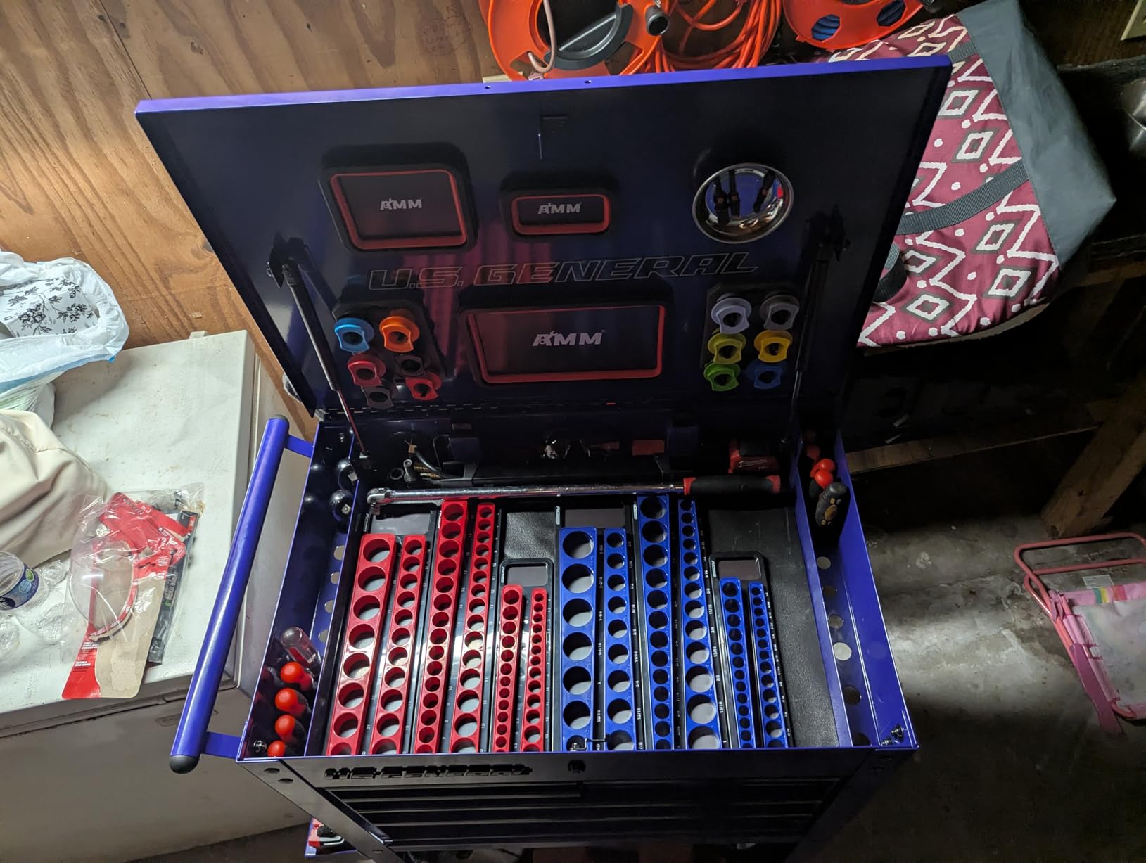 Magnetic Socket Holder Organizer Set: 6-Piece Detachable 1/2 3/8 1/4 Drive Sockets Storage Tray Magnetic Socket Organizer Tool Box Drawer Tool Box Organizers Storage Metric SAE (Sockets Not Included) customer photo 1