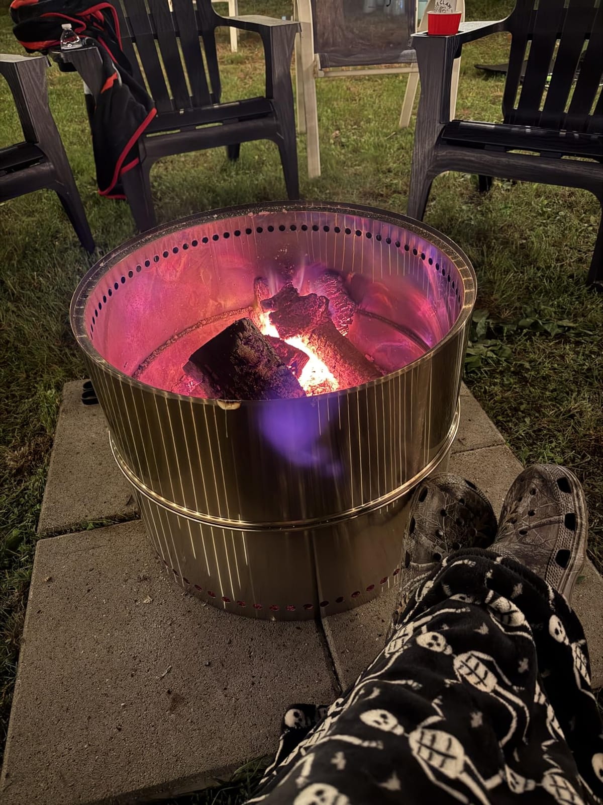 HGD 20 inch Smokeless Firepit Outdoor, Portable Smokeless Fire Pit for Camping with Travel Bag, Stainless Steel Wood Burning Stove for Backyard & Patio, Easy Setup & Compact Storage customer photo 1