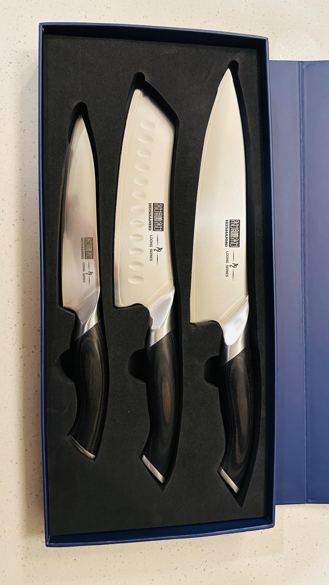 HOSHANHO 3 Pieces Knife Set, Professional Japanese Kitchen Knife Set customer photo 1