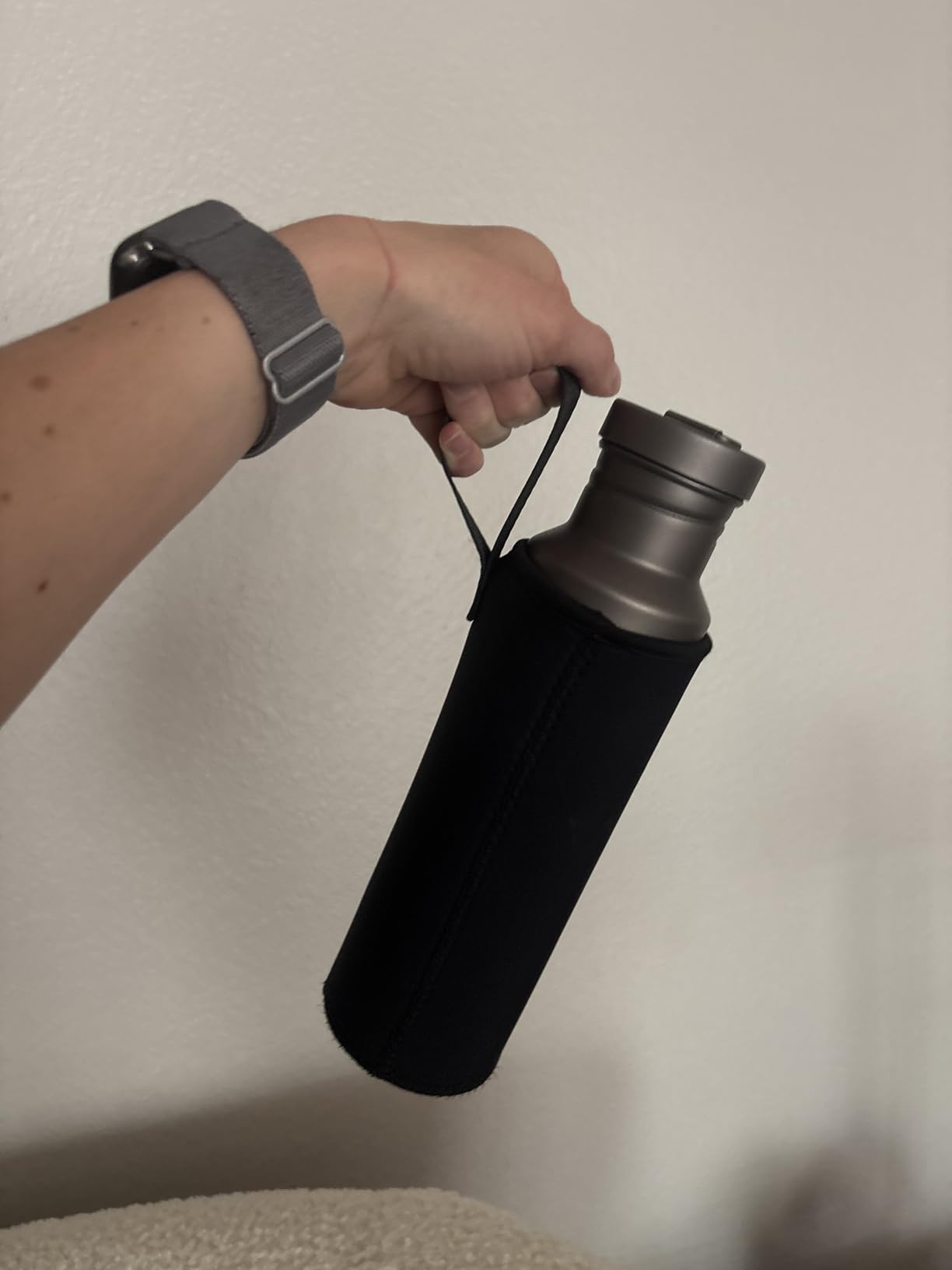 Boundless Voyage Titanium Water Bottle with Lid Wide Mouth Leak-Proof Reusable Sport Drinking Bottle for Camping Hiking Climbing Running Tea Coffee (550ml) customer photo 1