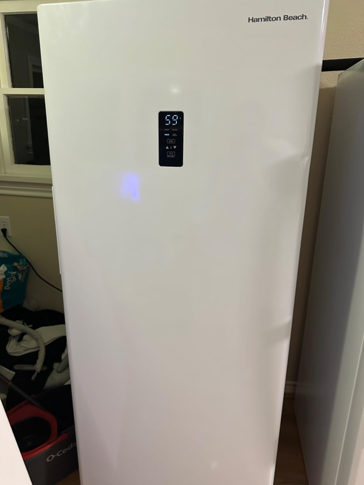 Hamilton Beach HBFRF1495 14 cu ft Upright Convertible Fridge/Freezer-Frost Free-Removable Glass Shelves-LED Interior Light, Stainless customer photo 1