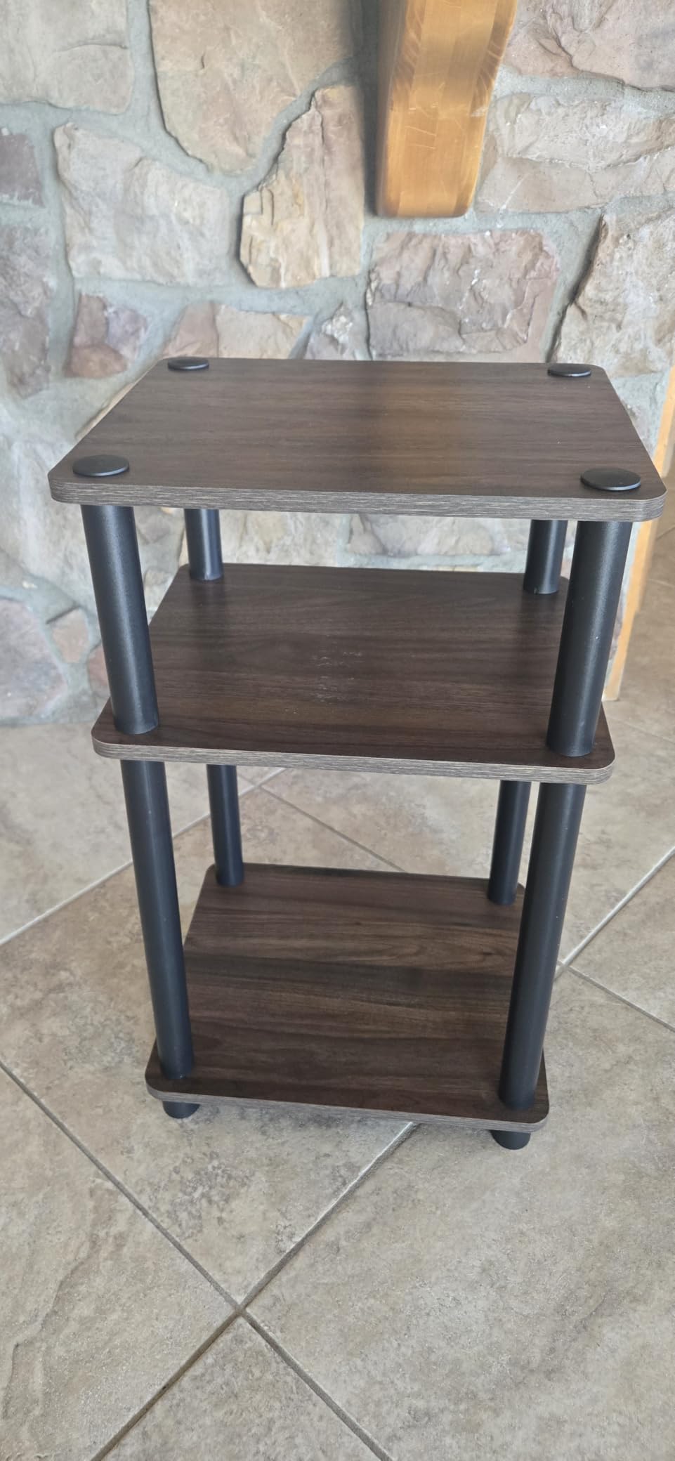 Furinno JUST Toolless 3-Tier Night Stand, Open Storage, Americano customer photo 2