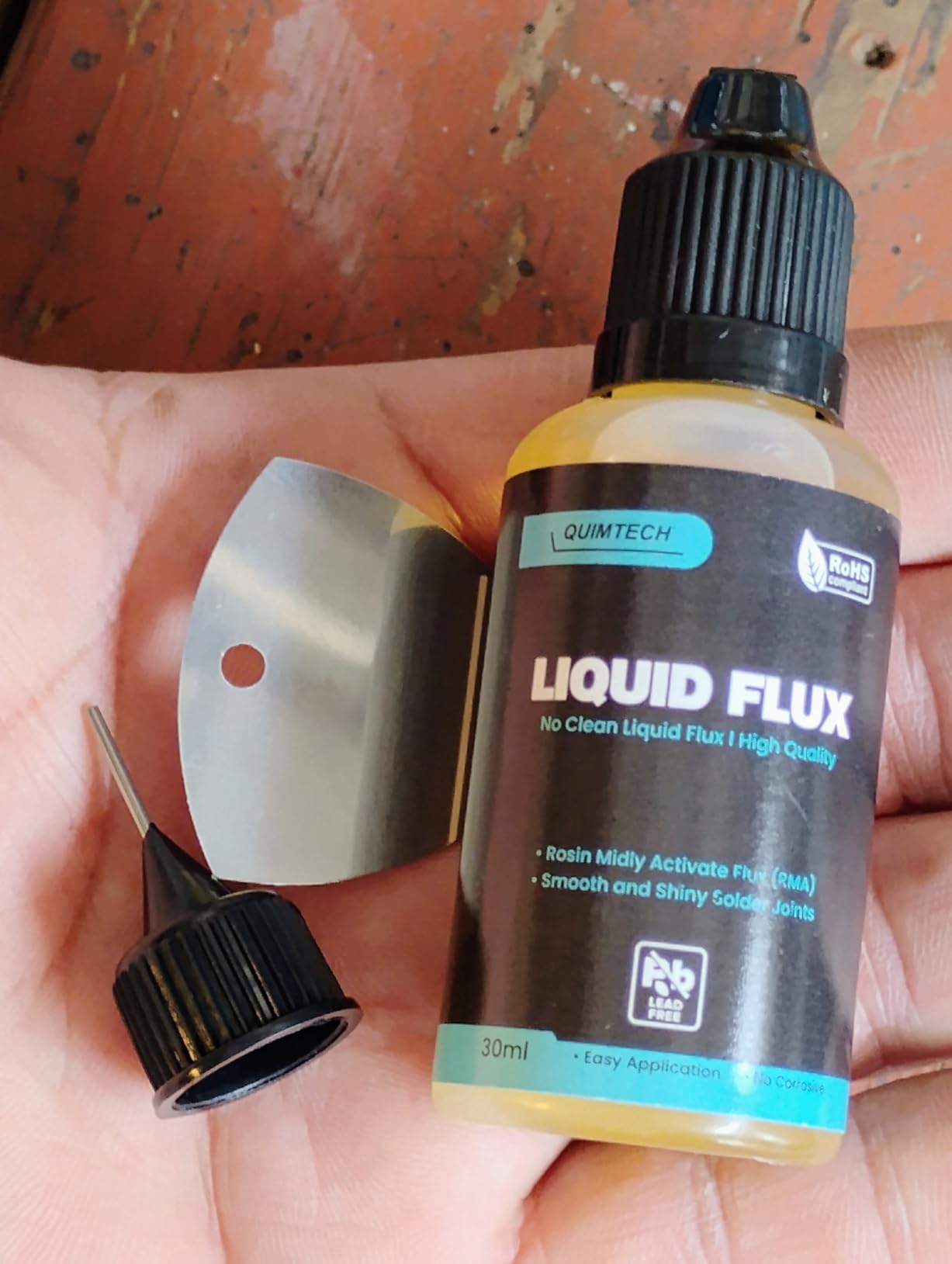 Liquid Solder Flux Dropper (30 ml/1 Oz.) I RMA Liquid Solder Flux I Soldering Flux I Electrical Solder I No Clean Liquid Flux I Rosin Flux I Soldering Flux for Electronics I Lead Free Liquid Solder I customer photo 2