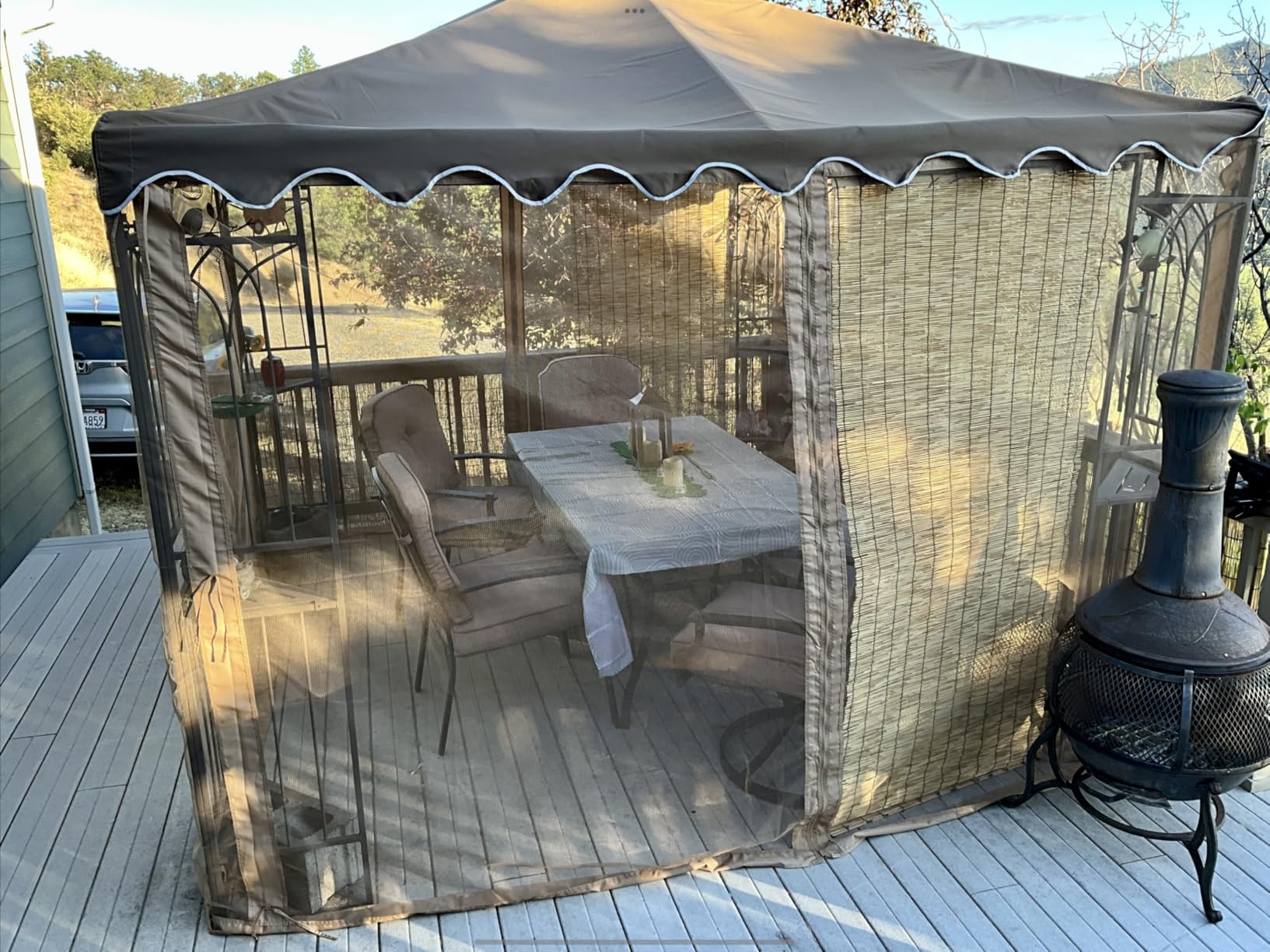 10x10 Gazebo Universal Replacement Mosquito Netting, Brown customer photo 2