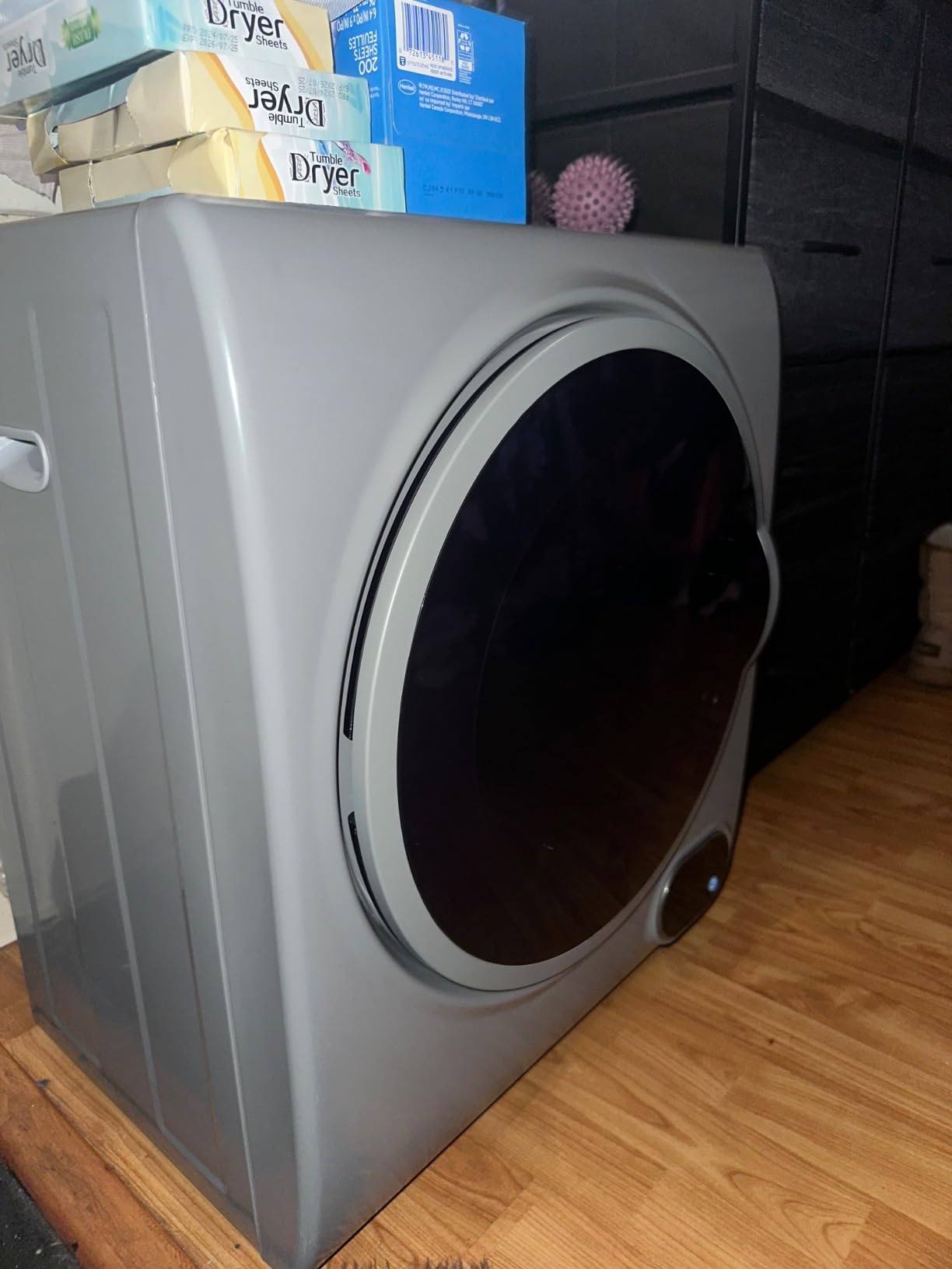 HOMCOM Portable Clothes Dryer Intelligent Drying 1.5 cu.ft Front Load White customer photo 2