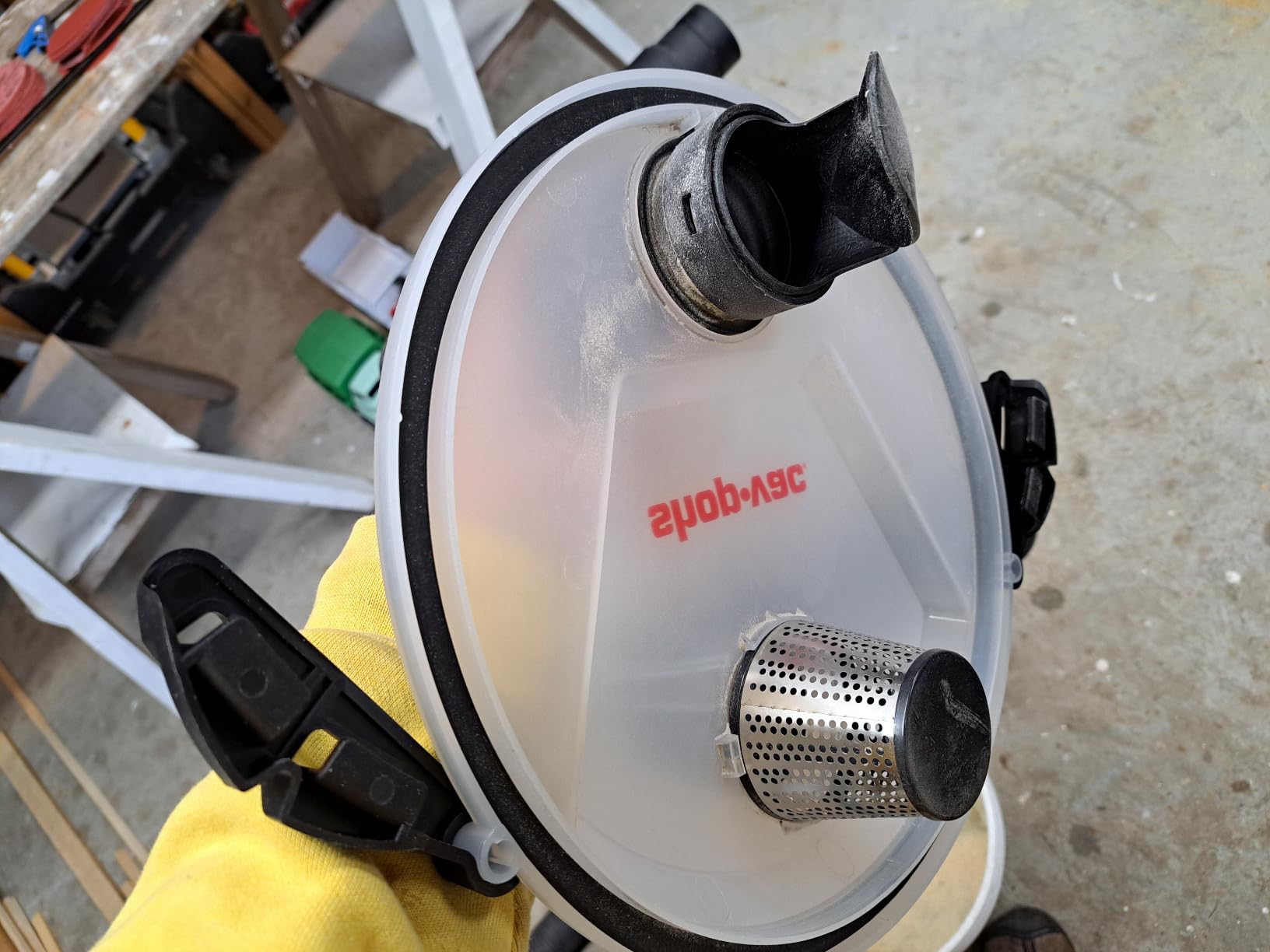 Shop-Vac 5430050 Dust Collector, Fits 5 Gallon Bucket(Sold Separately), Easy Disposal of Dust & Debris, Elbow Fittings, 2-1/2