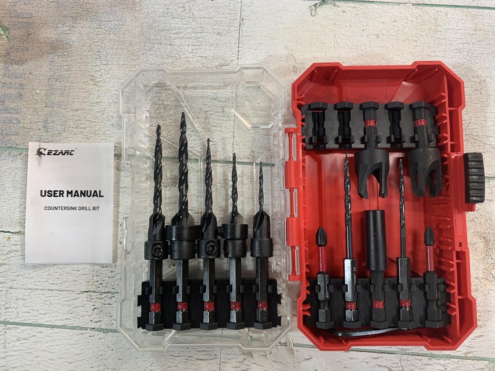 EZARC Countersink Drill Bit Set, 15PCS Tapered Bits with Plug Cutters customer photo 2