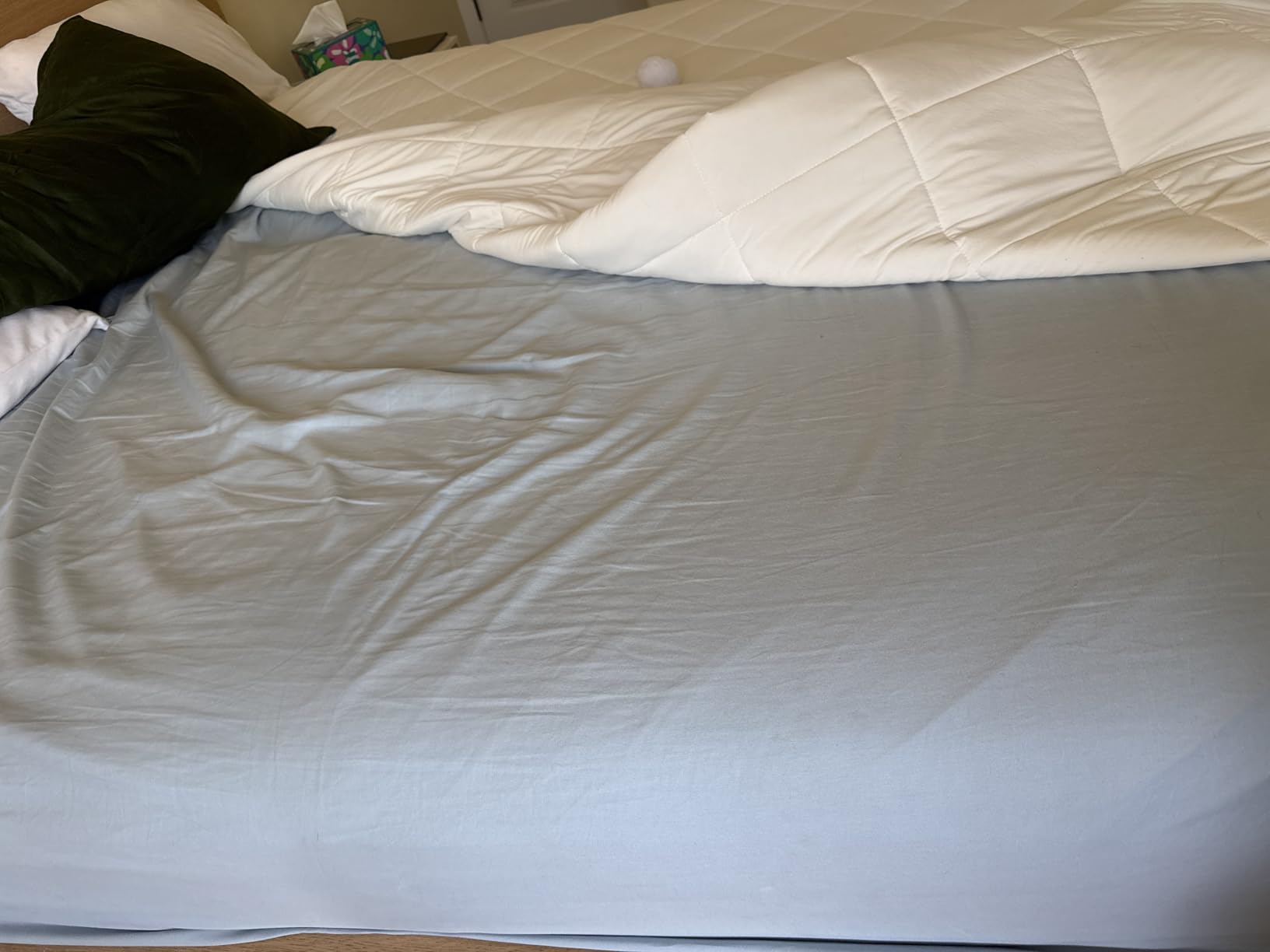 THREAD SPREAD 100% Egyptian Cotton King Size Sheets Set - Luxury 1200 Series Plush Collection Egyptian Cotton Sheets King Size (4 PC, White), Silky Soft, Cooling, 17