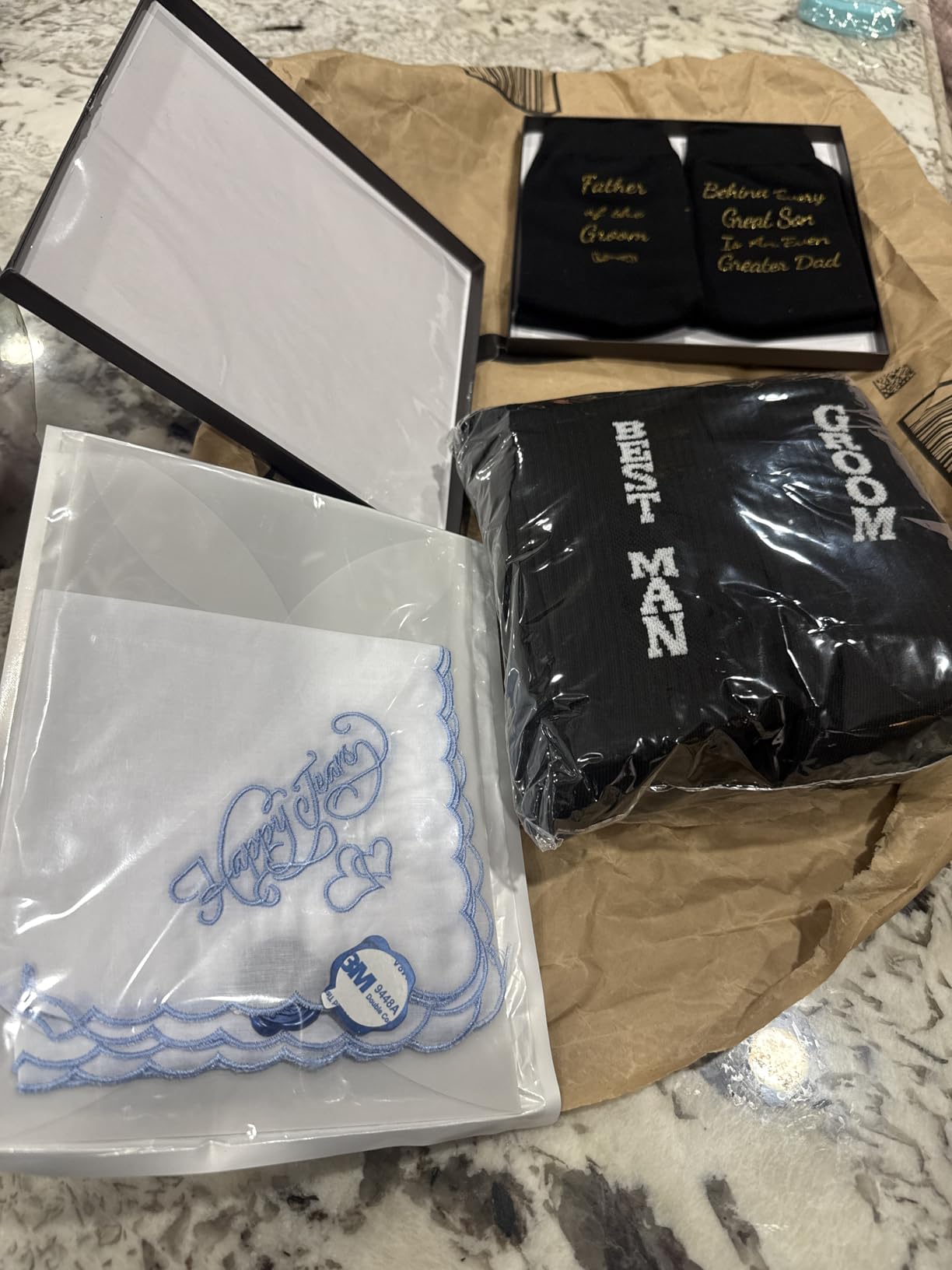ZXGXLAW 8 Pairs Groomsmen,Groom,Best Men, Socks for Men Wedding Gifts Set customer photo 1