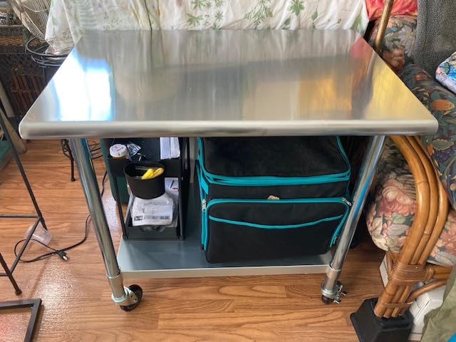 HARDURA Stainless Steel Commercial Table with Wheels 30 x 60 Inches customer photo 1