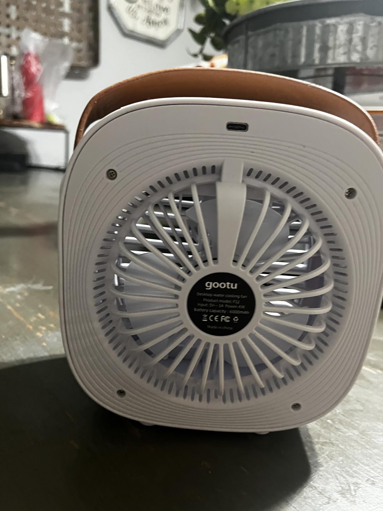 Portable Air Conditioners Rechargeable 6000mAh,Mini Air Conditioner,USB Small Personal AC Unit,3-Speed Quiet Evaporative Air Cooler Units for Room/Bedroom/Office/Rooms/Travel/Tent/Indoor/Outdoor-White customer photo 1